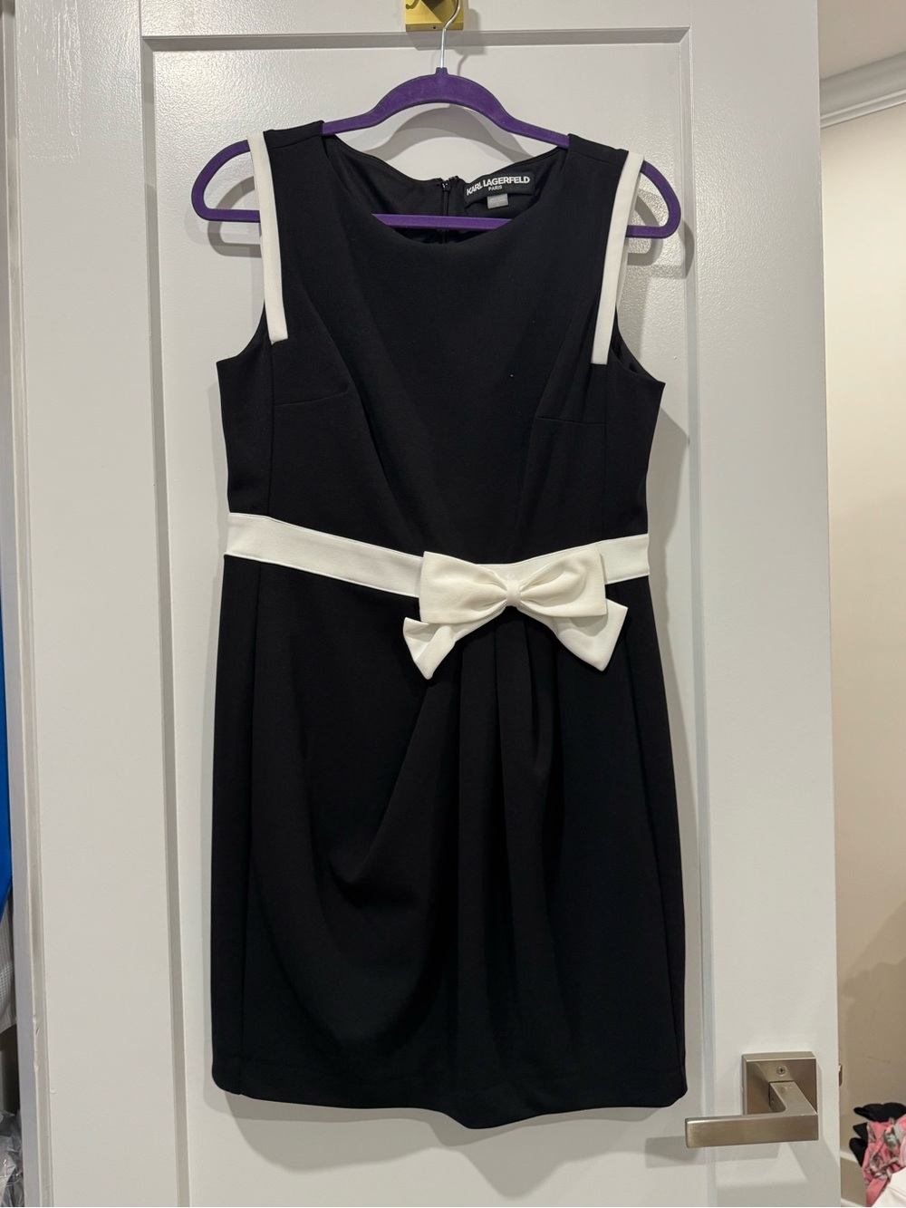 Karl Lagerfeld  Black Dress with White Bow